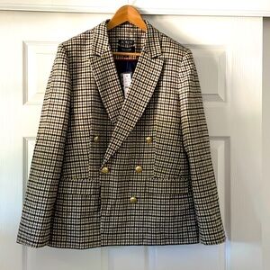 J.Crew Nello Gori Plaid Blazer NWT